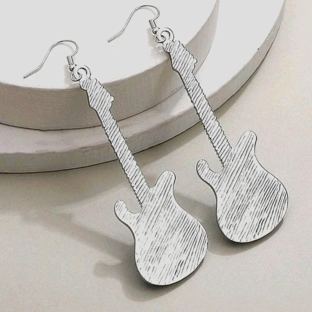 Earrings Electric Guitar Dangle Jewelry 3.3